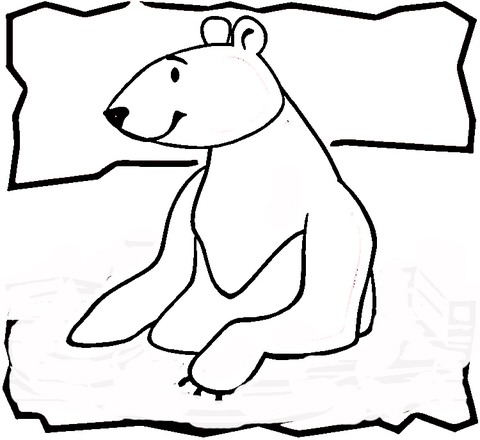 Bear From North Pole  From North And South Poles Coloring Page